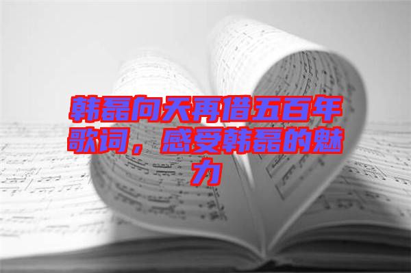 韓磊向天再借五百年歌詞，感受韓磊的魅力