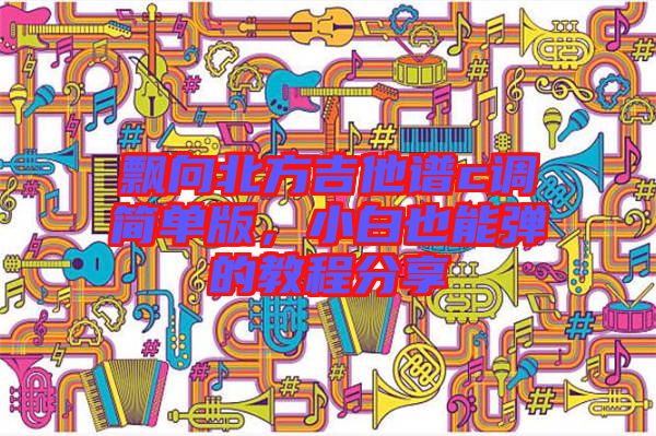 飄向北方吉他譜c調(diào)簡單版，小白也能彈的教程分享