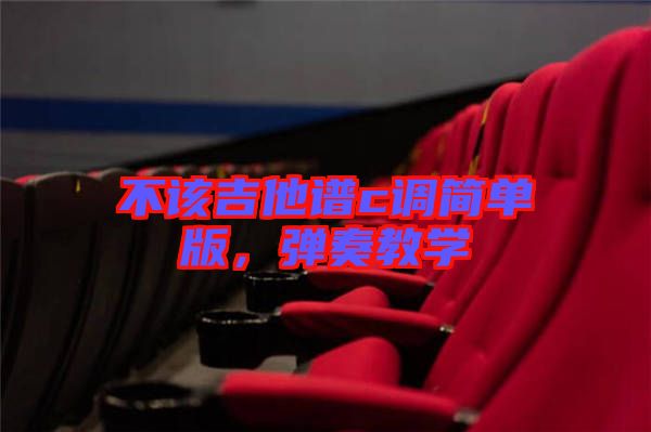不該吉他譜c調(diào)簡單版，彈奏教學(xué)