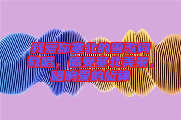 我愛你塞北的雪歌詞教唱，感受塞北美景，唱響愛的旋律