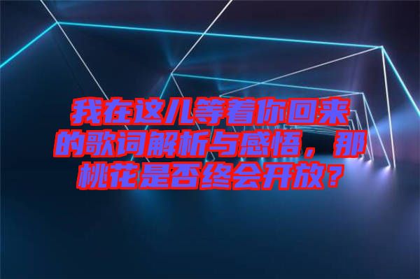 我在這兒等著你回來的歌詞解析與感悟，那桃花是否終會(huì)開放？