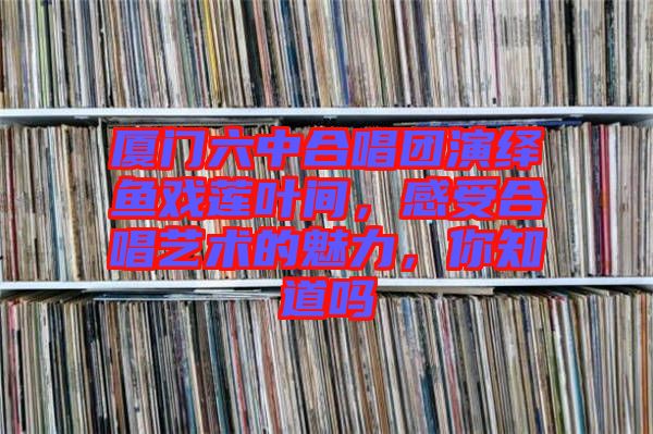 廈門六中合唱團演繹魚戲蓮葉間，感受合唱藝術的魅力，你知道嗎