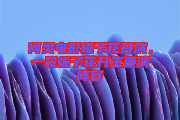 何炅電影梔子花開演，一覽梔子花開主要演陣容