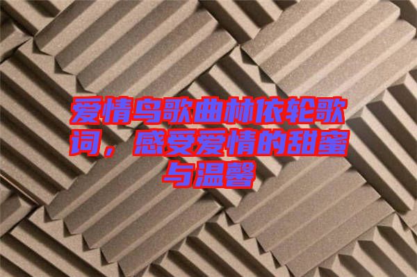 愛情鳥歌曲林依輪歌詞，感受愛情的甜蜜與溫馨