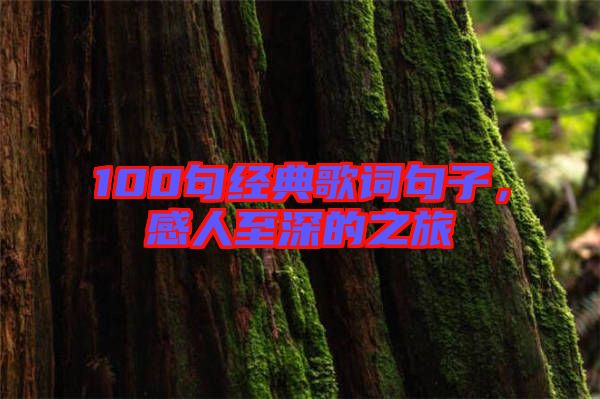 100句經(jīng)典歌詞句子，感人至深的之旅