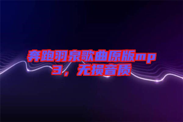 奔跑羽泉歌曲原版mp3，無損音質(zhì)