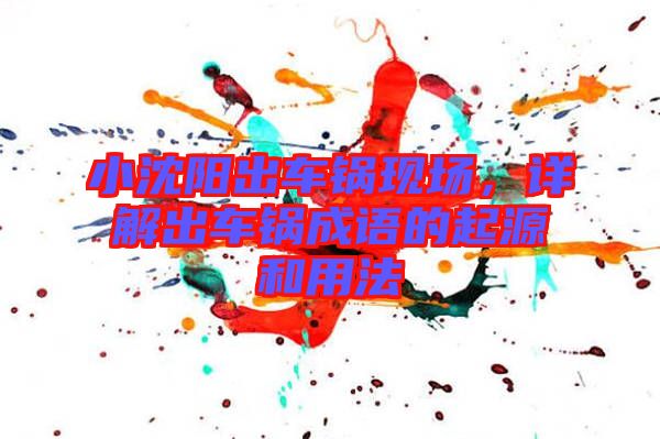 小沈陽出車鍋現(xiàn)場(chǎng)，詳解出車鍋成語的起源和用法