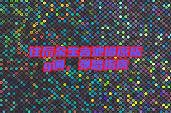 往后余生吉他譜原版g調(diào)，彈唱指南