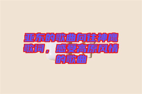 亞東的歌曲向往神鷹歌詞，感受高原風情的歌曲