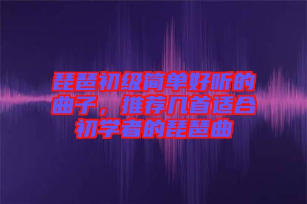 琵琶初級(jí)簡單好聽的曲子，推薦幾首適合初學(xué)者的琵琶曲