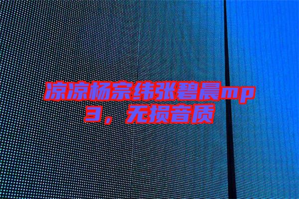 涼涼楊宗緯張碧晨mp3，無損音質(zhì)