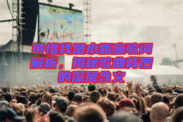 可惜我是水瓶座歌詞解析，揭秘歌曲背后的深層含義