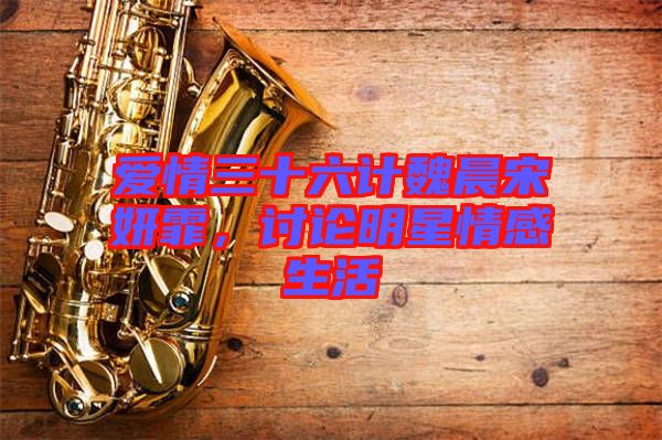 愛(ài)情三十六計(jì)魏晨宋妍霏，討論明星情感生活