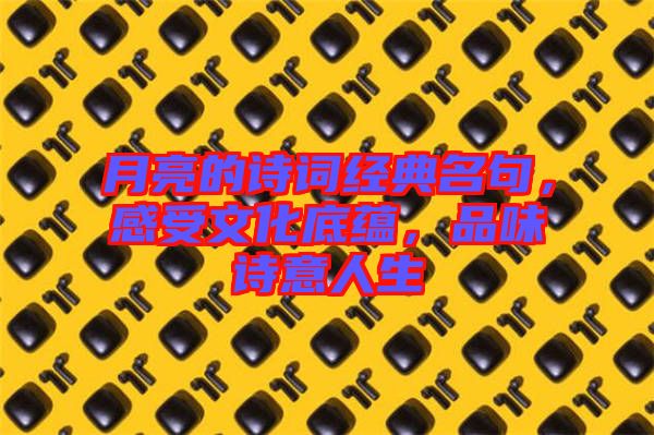 月亮的詩詞經(jīng)典名句，感受文化底蘊，品味詩意人生