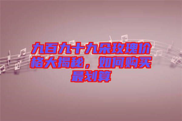 九百九十九朵玫瑰價(jià)格大揭秘，如何購(gòu)買(mǎi)最劃算