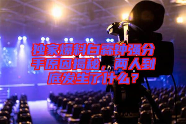 獨(dú)家爆料白霖鐘強(qiáng)分手原因揭秘，兩人到底發(fā)生了什么？