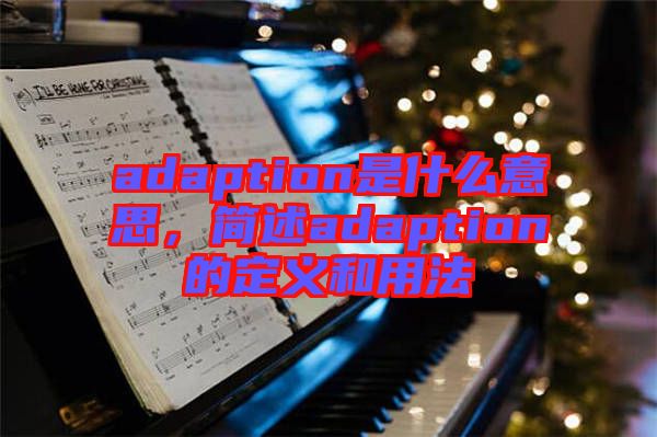 adaption是什么意思，簡(jiǎn)述adaption的定義和用法
