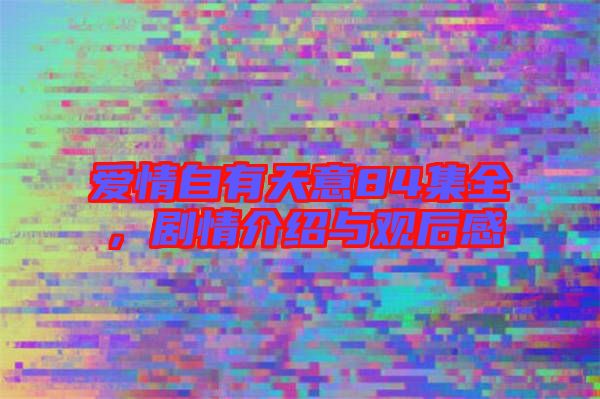 愛(ài)情自有天意84集全，劇情介紹與觀后感