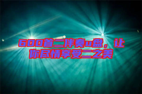 600首二伴奏u盤(pán)，讓你盡情享受二之美