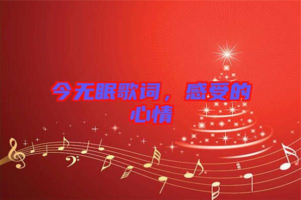 今無(wú)眠歌詞，感受的心情