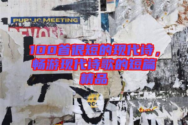 100首很短的現(xiàn)代詩，暢游現(xiàn)代詩歌的短篇精品