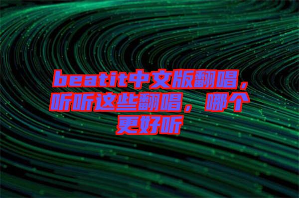beatit中文版翻唱，聽(tīng)聽(tīng)這些翻唱，哪個(gè)更好聽(tīng)