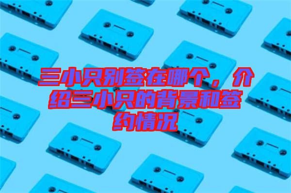 三小只別簽在哪個(gè)，介紹三小只的背景和簽約情況