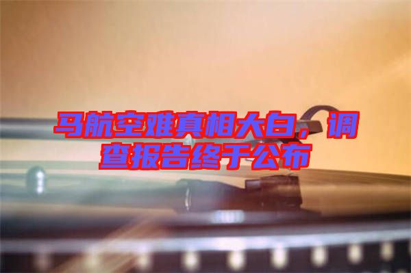 馬航空難真相大白，調(diào)查報(bào)告終于公布