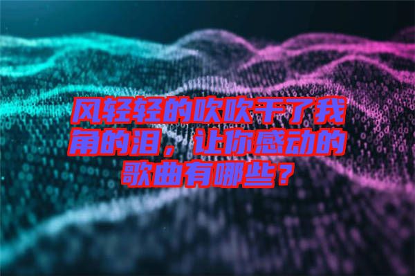 風輕輕的吹吹干了我角的淚，讓你感動的歌曲有哪些？