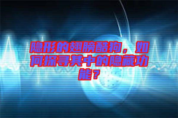 隱形的翅膀酷狗，如何探尋其中的隱藏功能？