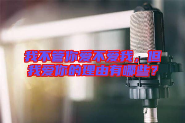 我不管你愛(ài)不愛(ài)我，但我愛(ài)你的理由有哪些？