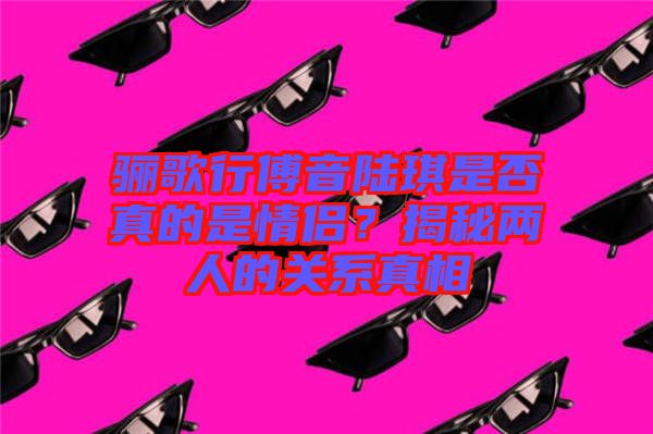 驪歌行傅音陸琪是否真的是情侶？揭秘兩人的關系真相