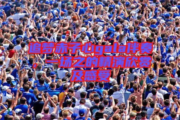 追夢赤子心gala伴奏，一場之的精演欣賞及感受