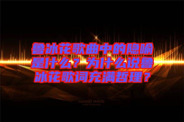 魯冰花歌曲中的隱喻是什么？為什么說魯冰花歌詞充滿哲理？