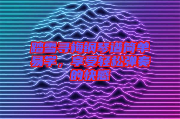 踏雪尋梅鋼琴譜簡單易學(xué)，享受輕松彈奏的快感