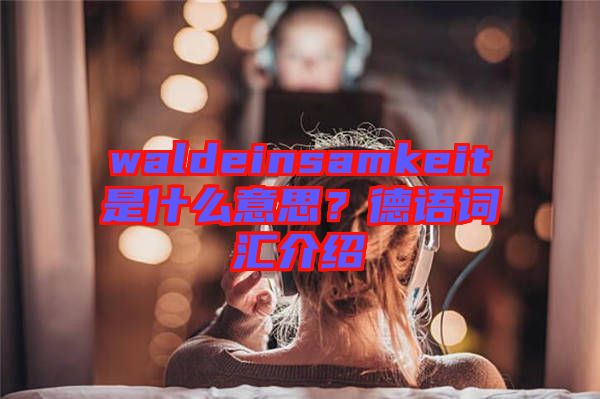 waldeinsamkeit是什么意思？德語(yǔ)詞匯介紹