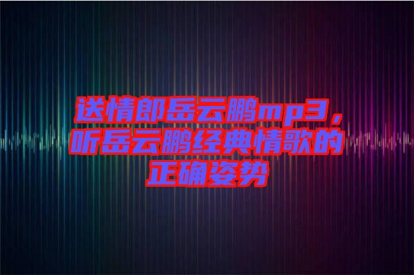 送情郎岳云鵬mp3，聽岳云鵬經(jīng)典情歌的正確姿勢