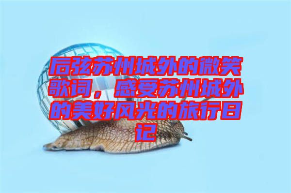 后弦蘇州城外的微笑歌詞，感受蘇州城外的美好風(fēng)光的旅行日記