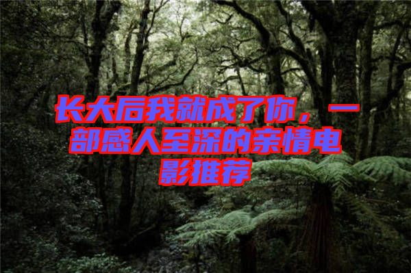 長大后我就成了你，一部感人至深的親情電影推薦