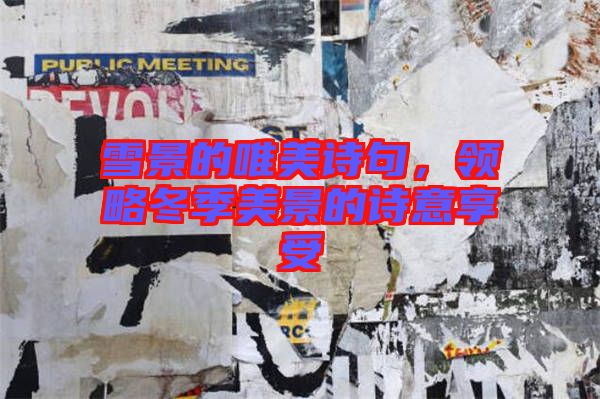 雪景的唯美詩(shī)句，領(lǐng)略冬季美景的詩(shī)意享受