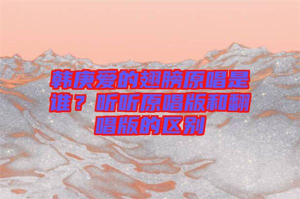 韓庚愛的翅膀原唱是誰？聽聽原唱版和翻唱版的區(qū)別
