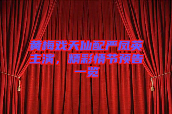 黃梅戲天仙配嚴(yán)鳳英主演，精彩情節(jié)預(yù)告一覽