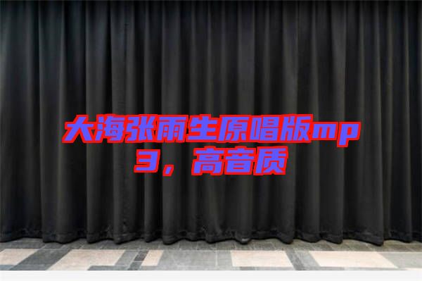 大海張雨生原唱版mp3，高音質(zhì)