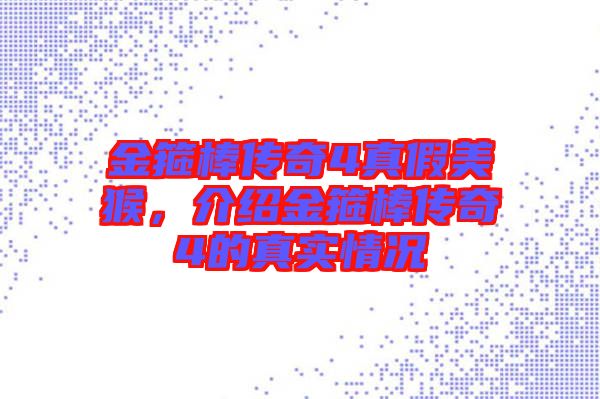 金箍棒傳奇4真假美猴，介紹金箍棒傳奇4的真實情況