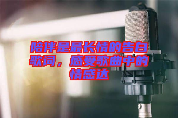 陪伴是最長(zhǎng)情的告白歌詞，感受歌曲中的情感達(dá)