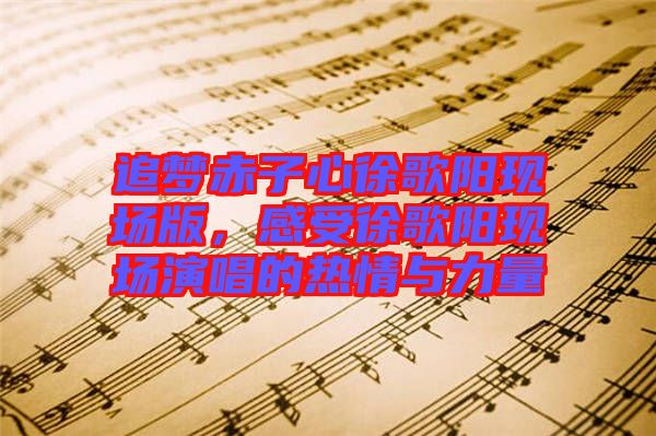 追夢(mèng)赤子心徐歌陽(yáng)現(xiàn)場(chǎng)版，感受徐歌陽(yáng)現(xiàn)場(chǎng)演唱的熱情與力量